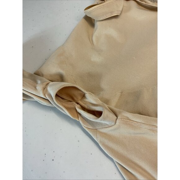 Spanx Red Hot Open-Bust Mid-Thigh Bodysuit Size M Soft Nude Beige‎ - Picture 4 of 6